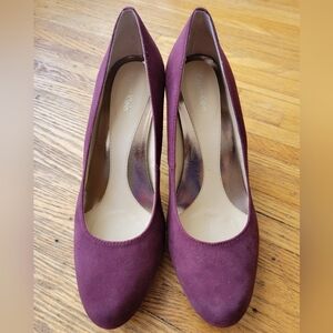 Calvin Klein Suede Platform Heels "Odette"